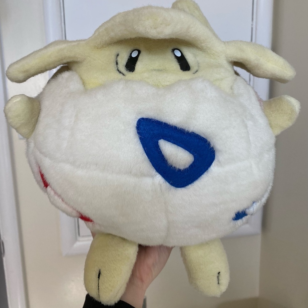 Vintage 1999 Togepi Nintendo Hasbro Pokemon Togepi Plush Tomy Large Stuffed